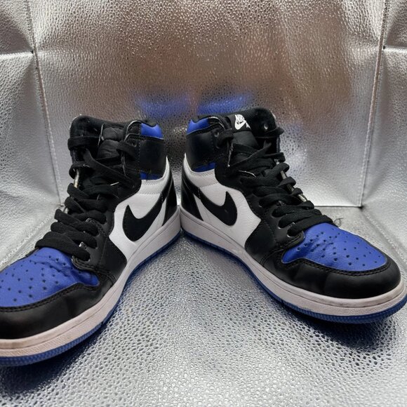 Size 7 - Nike Air Jordan 1 Retro High OG White Black Blue Mens Athletic Sneaker‎ main image 4